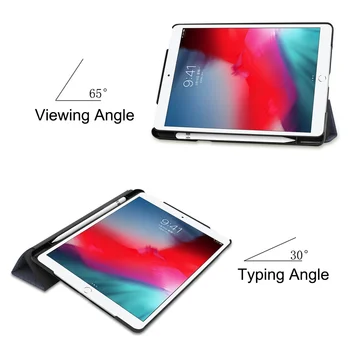 Slim Flip Smart din Piele de Caz pentru iPad 10.2 2019 Cu Creion cu Capac pentru iPad Air 3 2019 iPad Pro 10.5 Tableta Caz +GiftFilm
