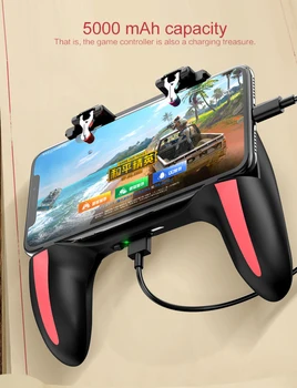 Pubg Telefon Mobil Controler de Joc Sensibile Foc Cheie Buton Cu Două Ventilatorului de Răcire 5000mAh Baterie Ocupa Gamepad Joystick
