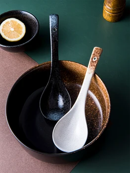 Japonia stil Creativ tăiței mare bol de ramen, gresie, mei terci de ovăz castron, castron de tăiței, supă de vită cu tăiței castron