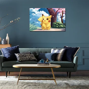 Cuadros Pokemon Pikachu De Desene Animate Anime Poster Panza Pictura Pe Perete Poza Murală Copil Dormitor Decor Acasă Copii Cadou