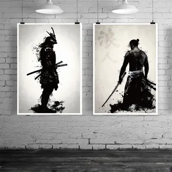 Samurai Japonez Panza Pictura In Ulei Arta De Perete Moderne Poze Panza De Imprimare Pentru Camera De Zi Hd Decor Acasă Postere Si Printuri