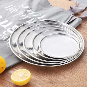 Stil European Farfurii De Aur De Argint De Mese De Servire Feluri De Mâncare Tort Rotund Tava De Vest Friptura De Bucătărie