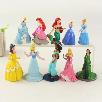 10buc/Set 6-9cm Disney Alba ca Zapada Printesa Sirena Sofia frumoasa adormita Cenusareasa PVC Model Figura Jucarii Papusa