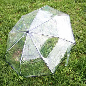 Transparent Automată Umbrelă Rezistente La Vânt Pliere Umbrela Automata De Ploaie Soarele Auto Windproof Umbrela