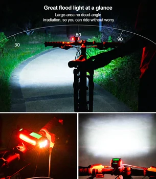 Lumini Pentru Biciclete Biciclete De Munte Far Puternic Far De Masina Cu Corn Cronometru Biciclete Lumina De Noapte Cu Bicicleta Ciclism Accesorii