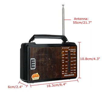 Plin de Radio Digital Demodulator FM/AM/SW/LW Radio Stereo Portabil Radio Pentru limba engleză, rusă Utilizator