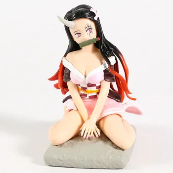 10cm Demon Slayer Anime Cifre Kamado Nezuko Fata Sexy Figura Genunchi Versiune Nezuko Figurina Jucarie de Colectie