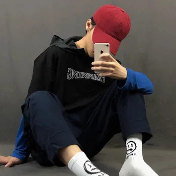 Bărbați Șosete de Bumbac Japonez de Desene animate Model de Stilul Hip-Hop Respirabil Mijlocul Ciorapi Skateboard Șosete 1Pair Moale Lung Șosete pentru Bărbați