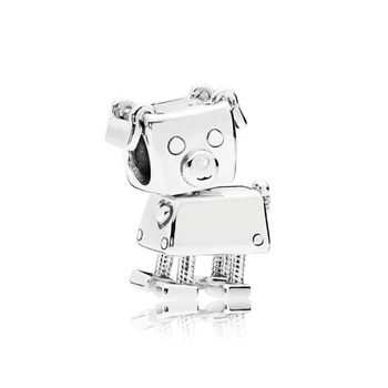 NOU Argint 925 Nou 767141 Strălucire Bella Bot Farmec 797551EN12 Câine Robot Farmec Originale Bijuterii Aur a Crescut de Selecție