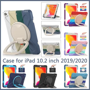 De caz pentru iPad 10.2 inch 2019 2020 A2197 A2270 Rotative portabile suport acoperi，2021 nou anti-toamna siguranța copilului coajă de protecție