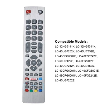 Controler de la distanță de Înlocuire de la Distanță SHWRMC0120 Compatibil cu Sharp Aquos HD Smart TV LC-32HG5141K LC-40UI7552K