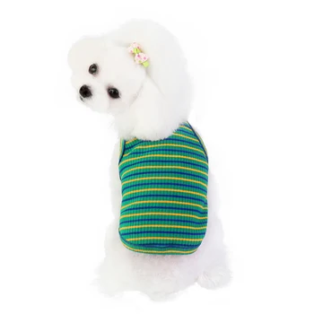 Primăvară-Vară Drăguț Bretele Consumabile Pentru Animale De Companie Bare De Culoare Drăguț Moda Dungi Haine De Câine Clasic De Bumbac Confortabil Bretele