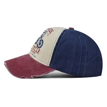 FS 2021 Stil Britanic de Motociclete de Imprimare Spălat Epocă Șapcă de Baseball Streetwear Denim Trucker Hat Femei Bărbați în aer liber Hip Hop Capace