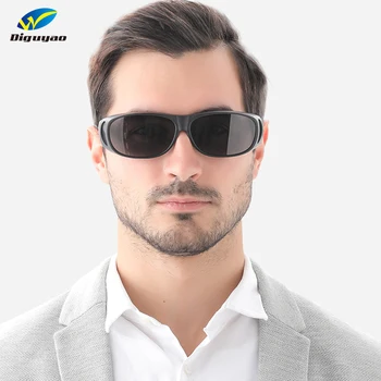 DIGUYAO High-end Polarizate Set de Pahare Viziune ochelari de Soare Barbati Miopie Oglindă de Conducere de Noapte ochelari de soare Peste Wrap Arounds Ochelari