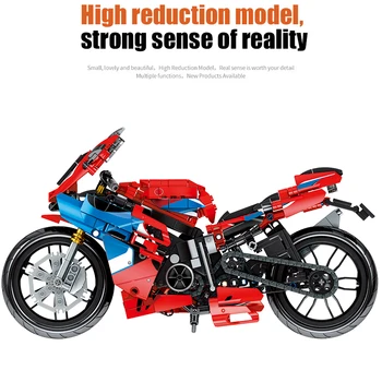 City Motocicleta MOC Model de Vehicul Blocuri Creator Tehnice Masina de Curse Mecanice de Învățământ Cărămizi Jucarii Pentru Copii