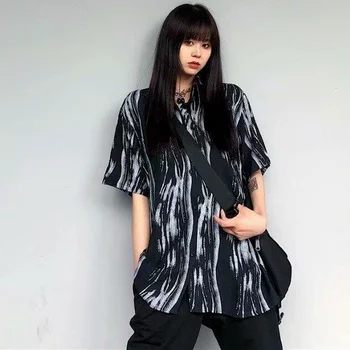 Tricou Femei Tie Dye Design de Vară Stil coreean Topuri BF Vintage Chic Elevii Casual Simplu All-meci Harajuku Moale Popular Confortabil
