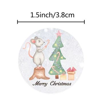 Cadou de crăciun autocolante pentru Petrecere Acasă decoratiuni Personalizate 500 coli/role de Colorat de Crăciun autocolante de 1,5 inch/3.8 cm