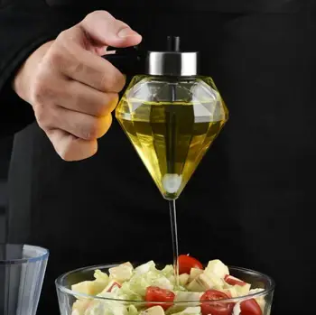 Diamant Sticla Sticla de Ulei Distribuitor cu O singură mână Realimentare Bot Condimente Sos de Sticlă Container de Depozitare Accesorii pentru Bucătărie Gadget-uri