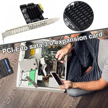 PCIE la SATA 3 placa de extensie Adauga Pe Card Controller Dual Port SATA, PCI Express Card Adaptor Windows10/8/7/XP/2003/2008/Linux