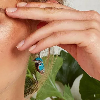 Noua Moda Colibri Drop Hoop Cercei pentru Femei Retro Elegant Fată Cercel Bijuterii Elegant Personalitate Cadou