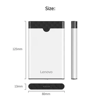 Lenovo S-03 2.5 inch HDD SSD Cazul USB 3.0 la SATA Hard Disk Cabina de 5Gbps Mobile HDD Extern de Caz pentru Laptop PC