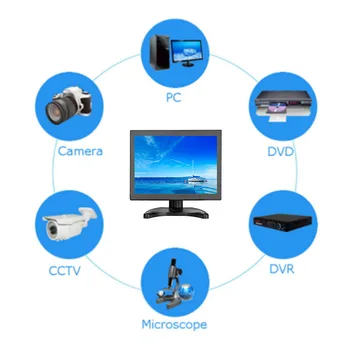 ZHIXIANDA 10 Inch Masina CCTV DVR Microscop Monitor BNC HDMI AV VGA Intrare USB