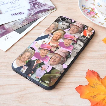 Pentru iPhone maiestății sale Regina Elisabeta a Ii Imprima Moale Matt Apple iPhone Caz