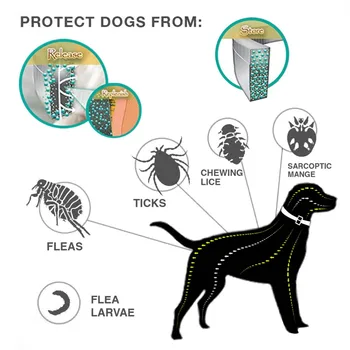 Animale de companie Câine, Pisică Reglabil Anti-paraziți Gulere Acarianul Protecție Purici, Căpușe Lices Forceps Țânțari Control Respinge Mărime se Potrivește Tuturor