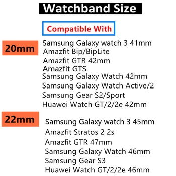 20mm 22mm Împletite Solo Bucla Banda pentru Samsung Galaxy watch 3/46mm/42mm/activ 2/Gear S3 bratara Huawei watch GT/2/2e/Pro curea