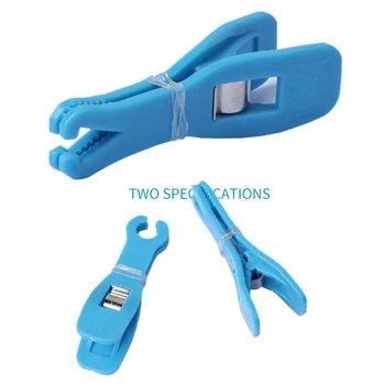 1 BUC Albastru Acrilic de Unică folosință Body Piercing Cleste din Plastic Clemă pentru Ureche, Buze, Buric Nas, Limba, Spranceana Piercing Forcep Tool Kit
