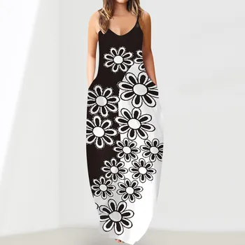 2021 Noua Moda pentru Femei Rochie Casual de Vara de Imprimare Buzunar Sling fără Mâneci Vrac Rochie la Modă Design de zi cu Zi Confortabile Rochii