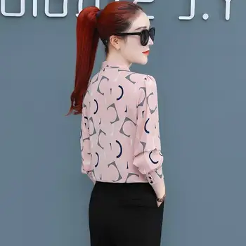 Șifon Cămașă Nouă Analele Rochie În 2020 Externe Stil de Moda Lenjerie de corp pentru Femei cu Maneca Lunga Top Primăvara Și Toamna Bluza Gir