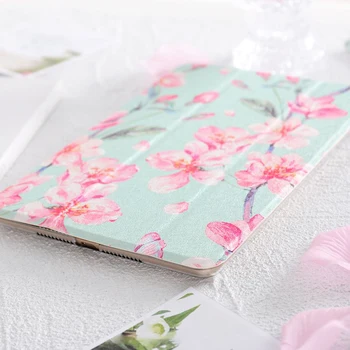 Floare roz Magnet Flip Cover Pentru iPad Pro 9.7