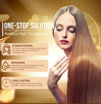 De a folosi achizito Formol Keratina Parului Tratament și Purificare Sampon Set de Îndreptare Brazilian Keratin Hair Scalp Tratamentul de Ingrijire a Parului 12%