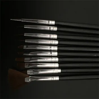10buc Acrilic Nail Art Pensula Manichiura Set De Decorare Arta de Unghii Profesionale, Un Set de pensule