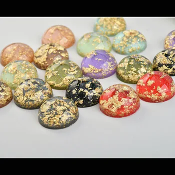 Primăvara Transparent Stele Mișcătoare Folie de Aur rotund Rășină Patch-uri DIY Cercei Ureche Stud Ac de păr Ornament Material Accesorii