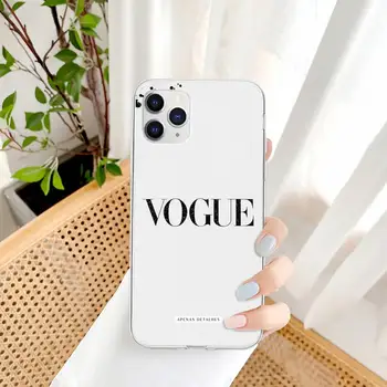 Revista de moda VOGUE Transparent Telefon Mobil Caz Acoperire Pentru Samsung Galaxy A51 A71 S20 S10e S7 S8 S9 S10 Plus