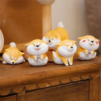 Orb Aleatoare Cutie Jucarii Mulțime Câine Blocat În Gaura Shiba Inu Magnet de Frigider Figura Surpriză Anime Cred Papusa 5Pcs/Set