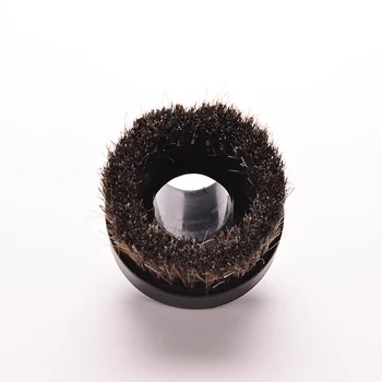 1 buc Convenabil Perie Praf Praf Instrument Rotund Păr de Cal Aspirator Atașament Perii de Curățare Negru 32mm
