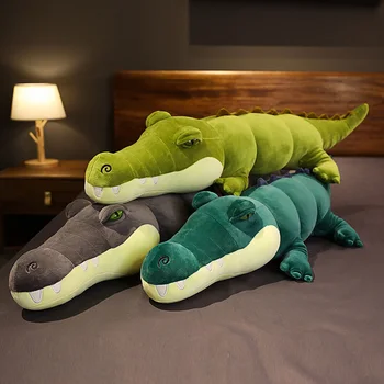 80-180cm Simulare Crocodil Jucării de Pluș Umplute Moale Animale de Pluș Lung Crocodil Perna Papusa Casa Decor Cadou pentru Copii