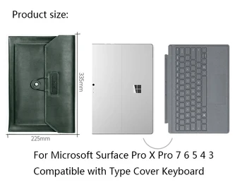 Piele naturala Geanta de Laptop pentru Microsoft Surface Pro X Pro 7 6 5 4 3 Tablet PC husă de Protecție Husă Capac Notebook Geantă de mână