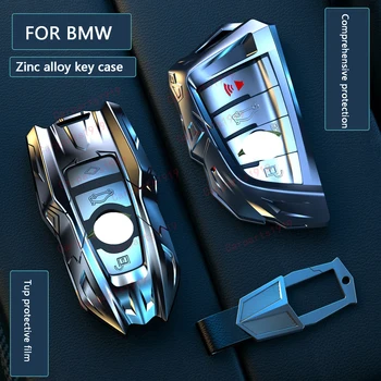 Aliaj de Zinc Cheie de la Distanță Masina Acoperi Caz Pentru BMW 520 525 f11 f30 f31 f10 F18 f48 118i 320i 1 3 4 5 Seria 7, X3 X4 X5 X6 M3 M4 M5
