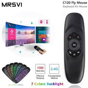MRSVI C120 de Fundal 2.4 G Wireless Air Mouse Tastatura mini pentru Android Smart TV Box Windows calculator pc remote control