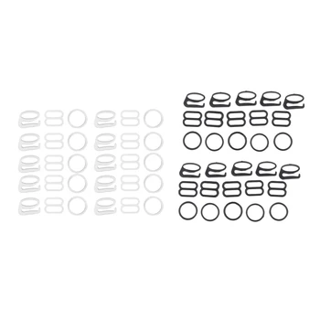 10 Seturi de Inele de Plastic + Slider Sutien Accesorii de Cusut de Lenjerie de corp Accesorii Set