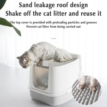 Cutie Complet Închis, Anti-Pata Cat De Toaletă Deodorante Curățare Pentru Animale De Companie Consumabile