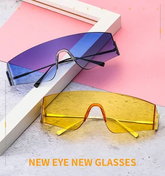 Noul brand clasic de metal bărbați dintr-o bucata ochelari de soare sport femei tendință de moda de conducere mare cadru ochelari de soare UV400 Oculos De Sol