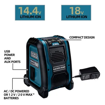 14.4 V 18V Li-ion Baterie Difuzor Bluetooth Pentru Dewalt Pentru Makita Bosch Pentru Milwaukee 15W MP3 Player Difuzor Amplificator