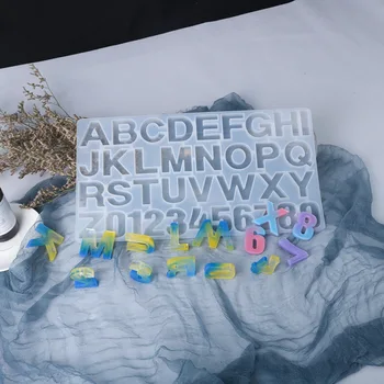 HandmadeEpoxy Rășină Mucegai Întreaga Bord Digital engleză alfabet Scrisoare de Luare de Bijuterii Decorative Scrisoare Rășină Epoxidică Mucegai