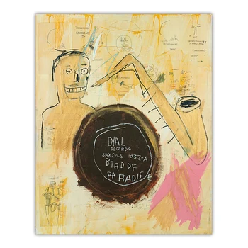 Citon Jean Michel Basquiat《Pasăre A Paradisului》Graffiti Panza Pictura In Ulei Opera De Arta Decorativa Tablou De Perete Decor Decor Acasă