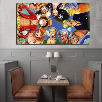 HD Printuri de Arta One Piece Anime Poster Decorare Dormitor Imagine Anime Japonez Fara rama Panza Pictura Decor de Perete